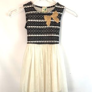 Lily Bleu Black and White Paisley Party Dress